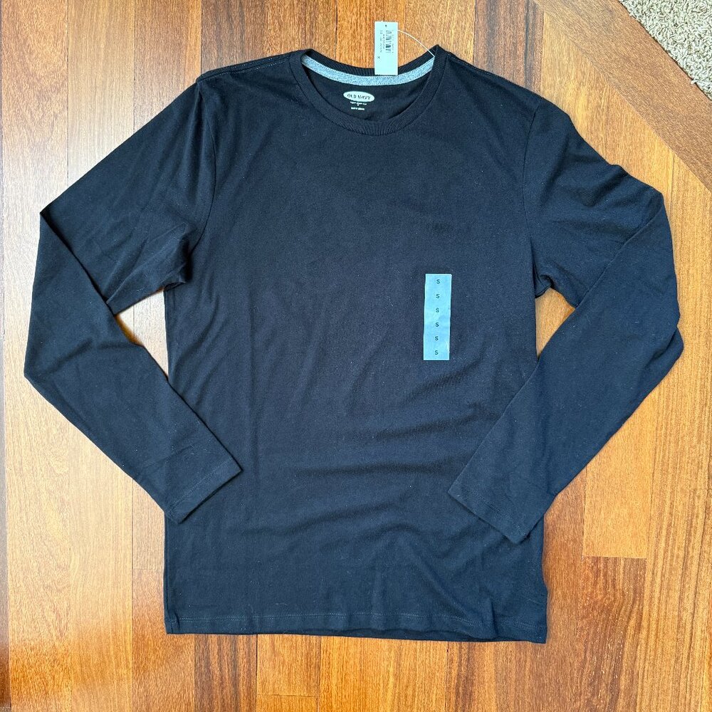 NEW Old Navy Sz S Black Soft Washed Long Sleeve T-shirt
